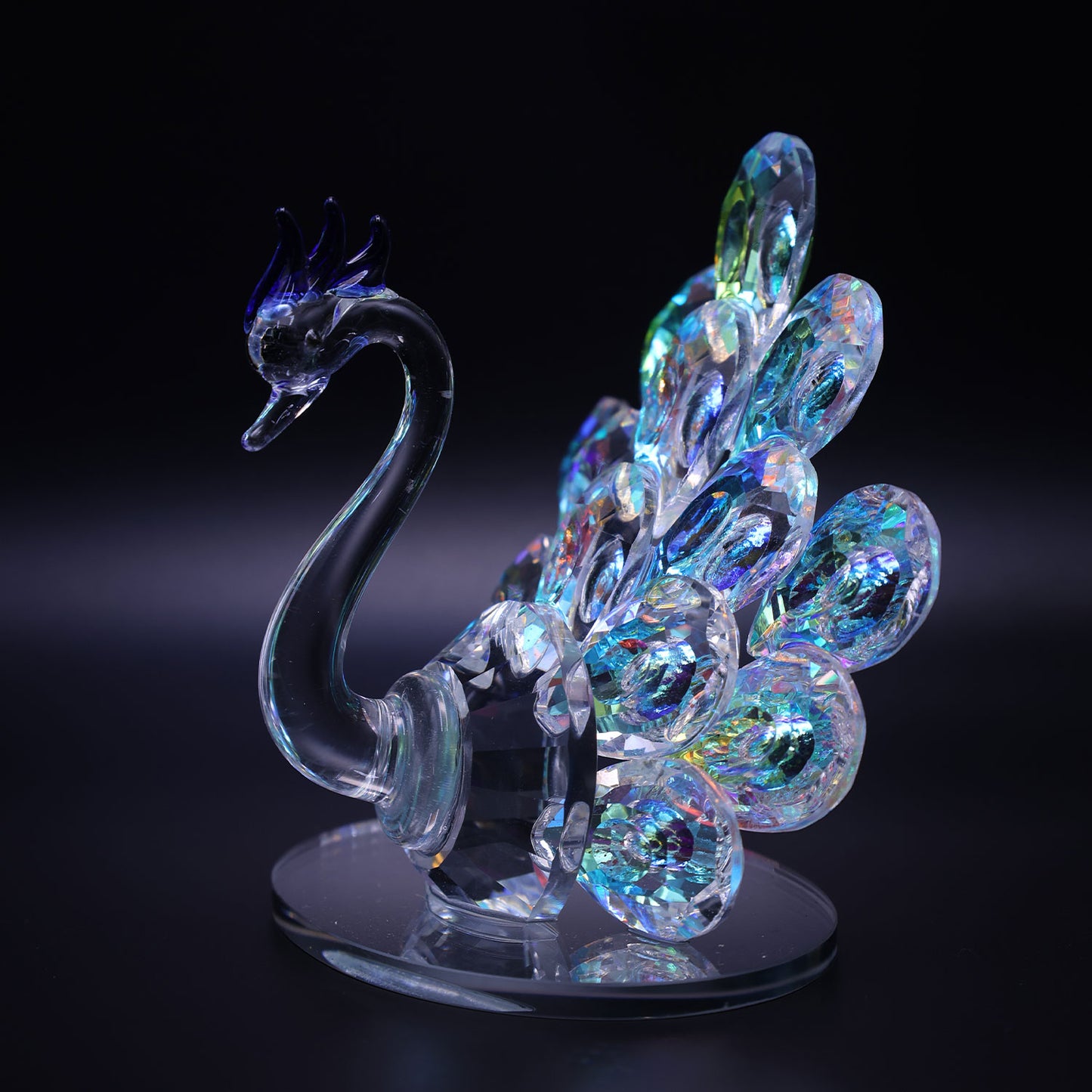 Elegant Peacock Crystal