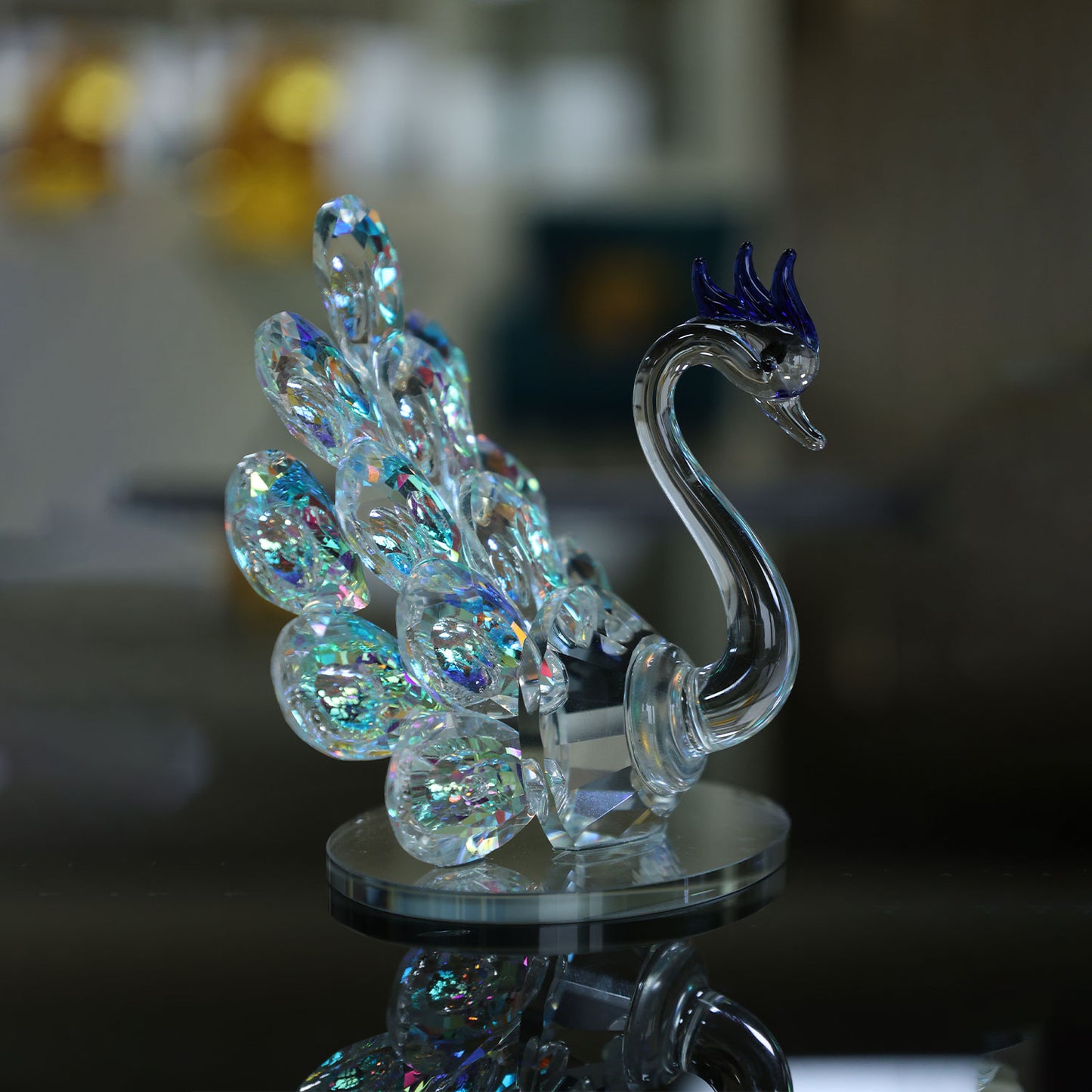 Elegant Peacock Crystal