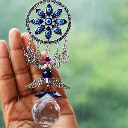 Evil Eye Wild Chime with Crystal Ball Hanging