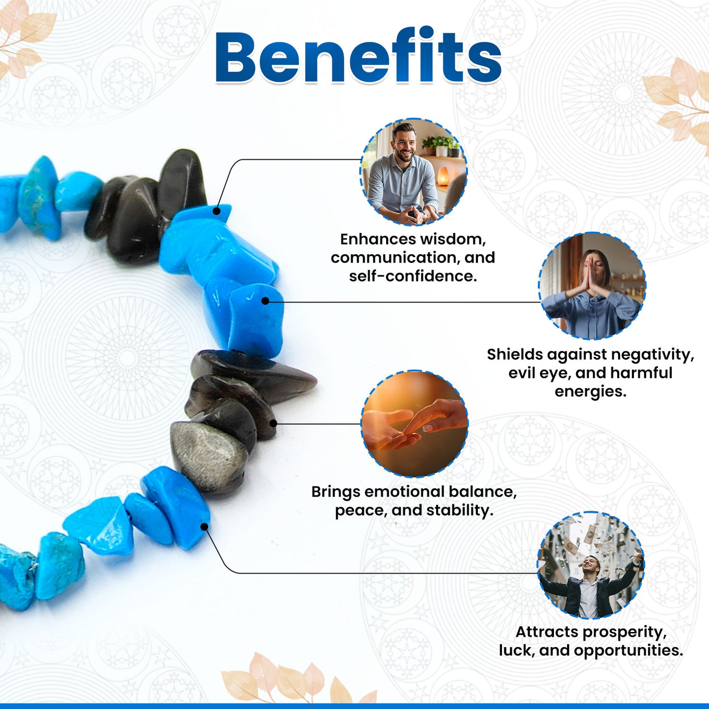 Firoza and Sulemani Hakik Chips Bracelet