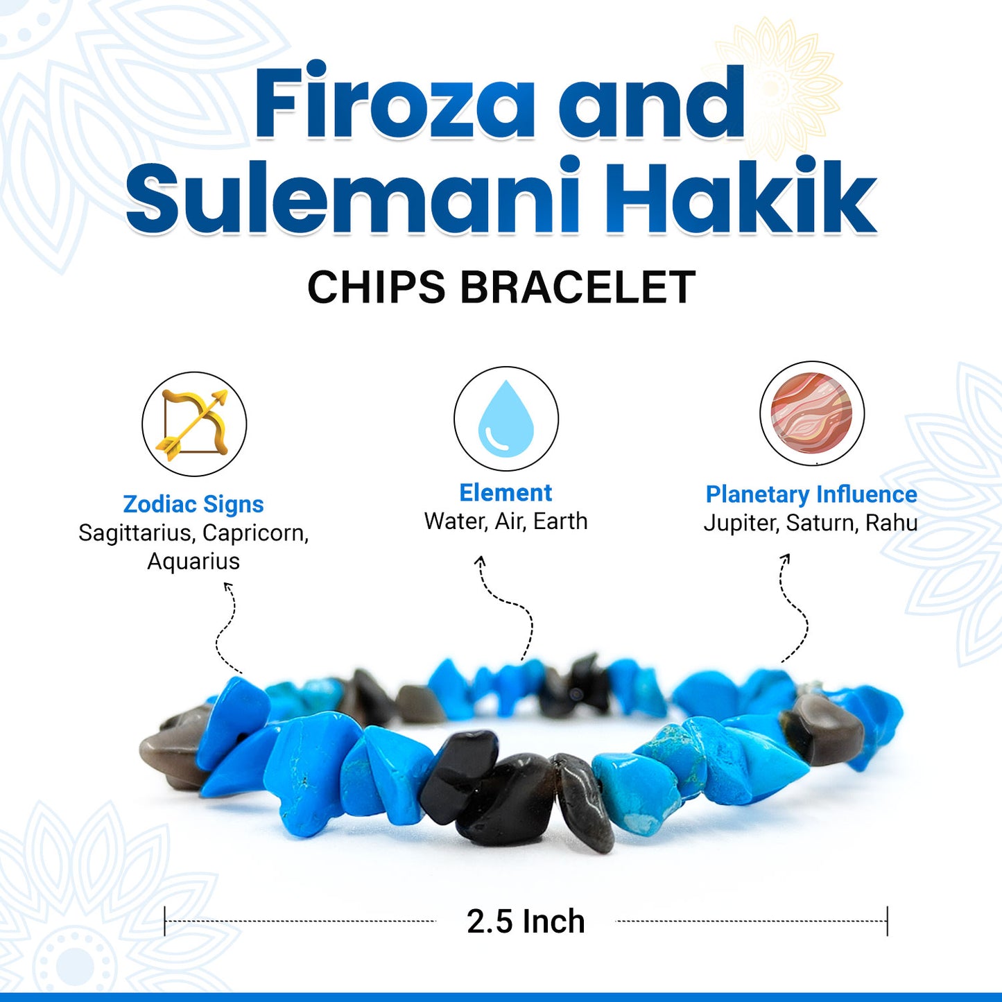 Firoza and Sulemani Hakik Chips Bracelet