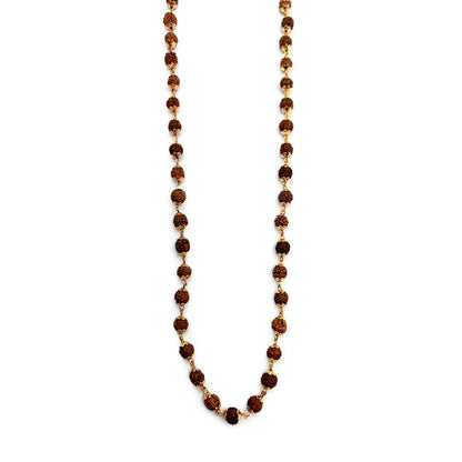 Gold Plated Panchmukhi Rudraksha Mala