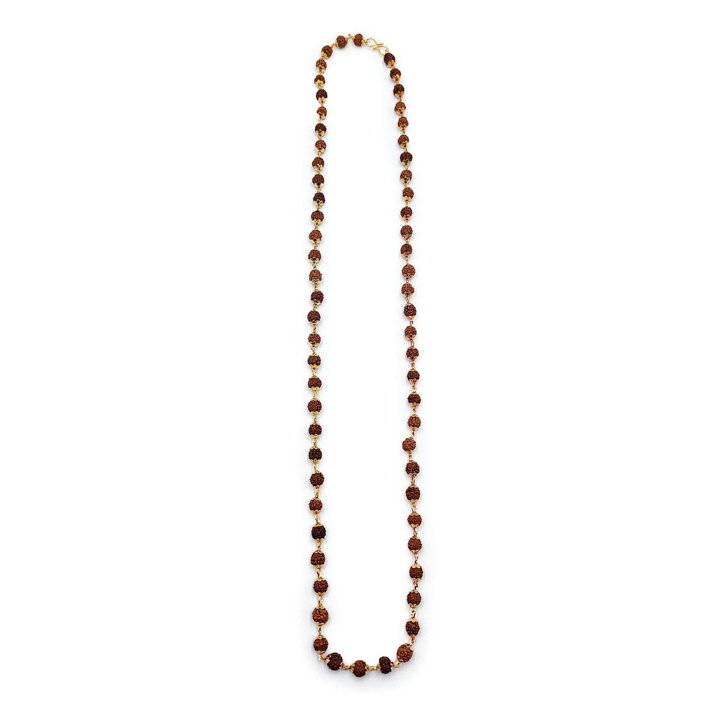 Gold Plated Panchmukhi Rudraksha Mala