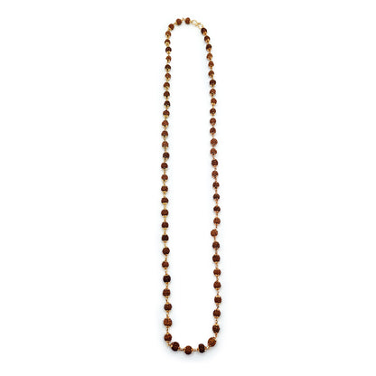 Gold Plated Panchmukhi Rudraksha Mala