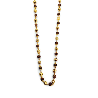 Gold Plated Rudraksha Mala For Women