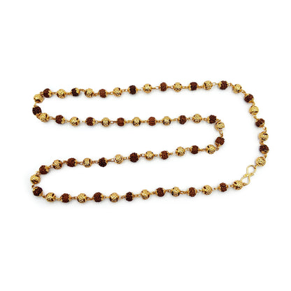 Gold Plated Rudraksha Mala For Women