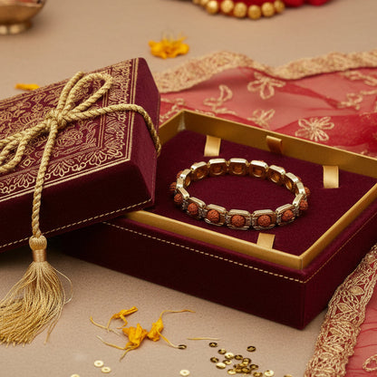 Golden Silver Rudraksha Bracelet