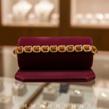 Golden Silver Rudraksha Bracelet
