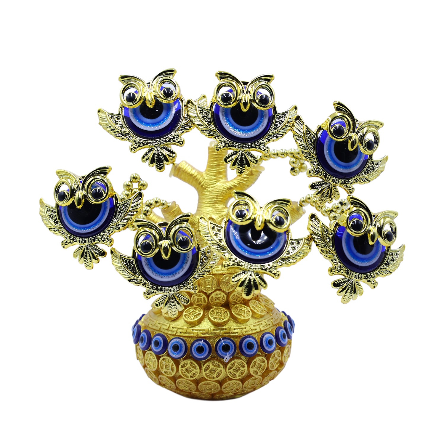 Golden Pot Evil Eye Tree