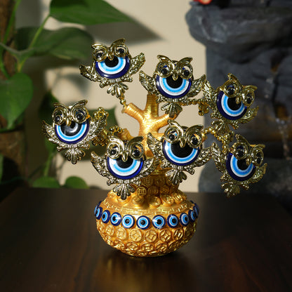 Golden Pot Evil Eye Tree