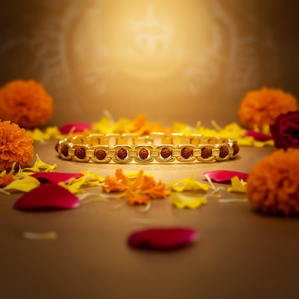 Golden Rudraksha Bracelet