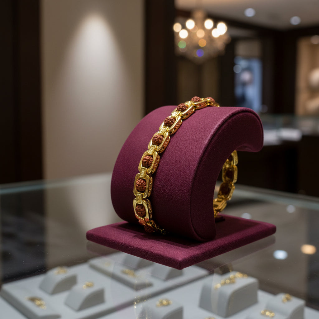 Golden Rudraksha Bracelet