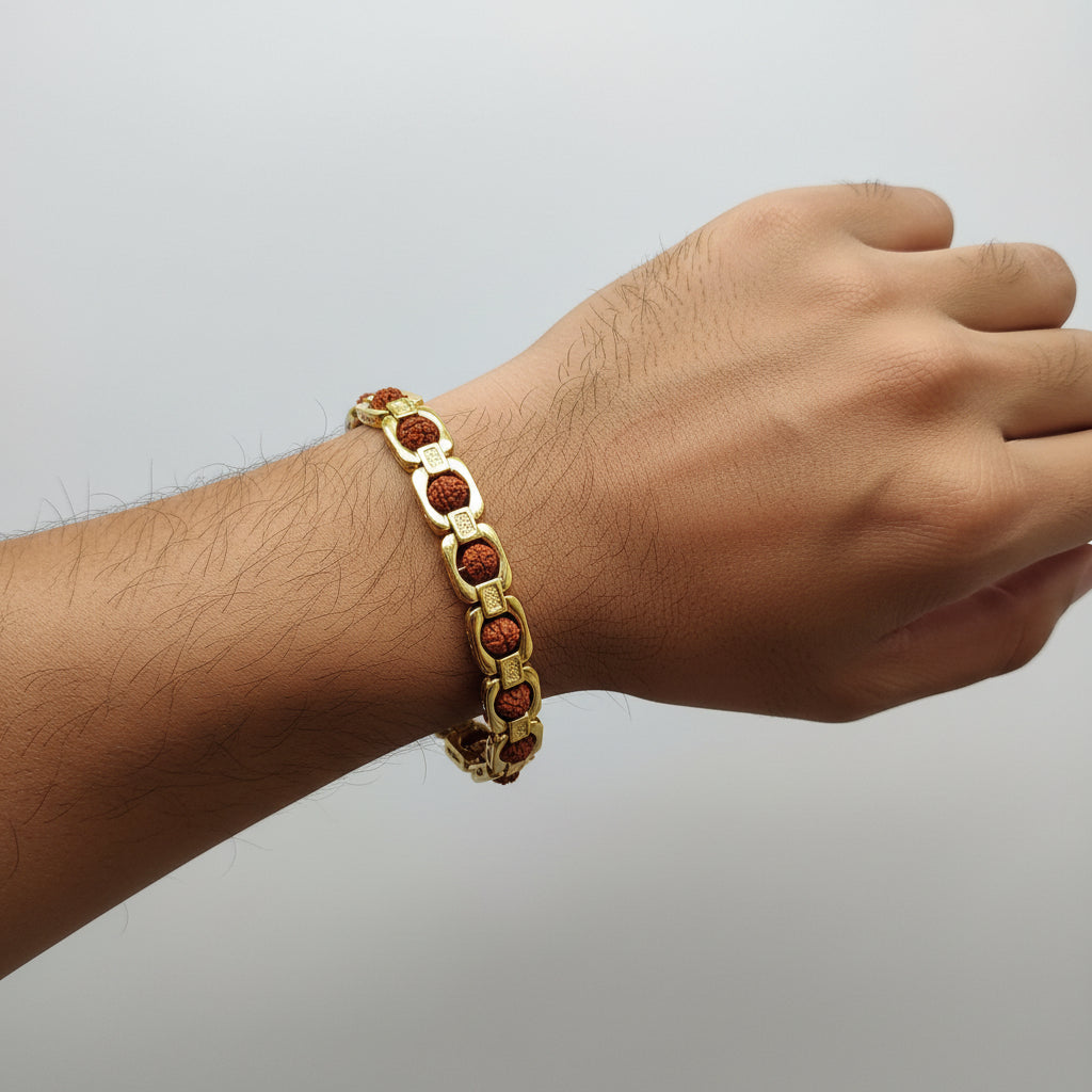 Golden Rudraksha Bracelet