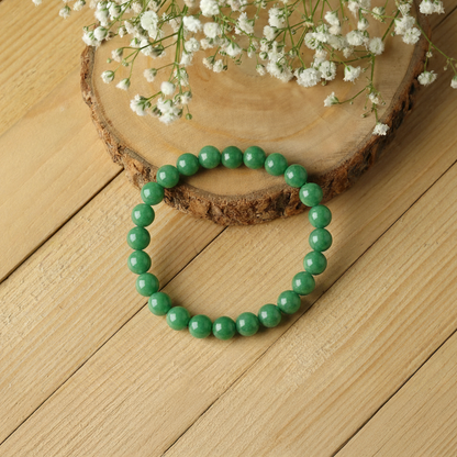 Green Jade Bracelet For Health & Wellness(8mm)