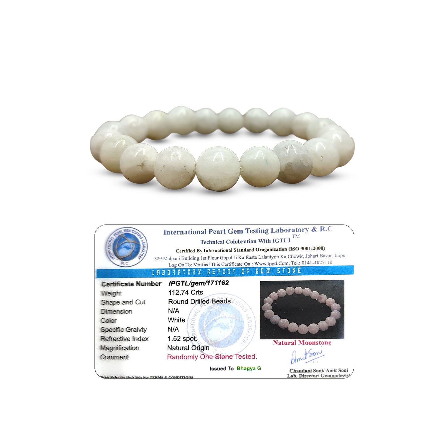 Moonstone Bracelet For New Beginning-(8mm)