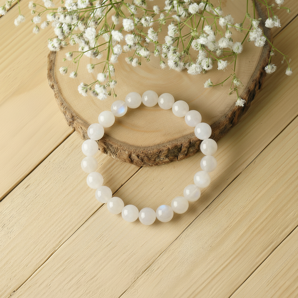 Moonstone Bracelet For New Beginning-(8mm)