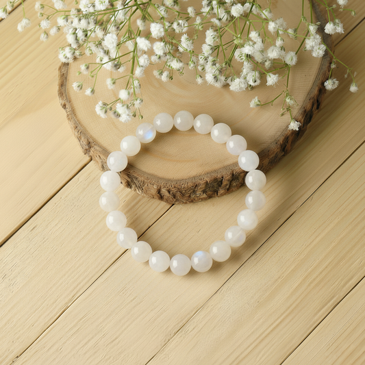Moonstone Bracelet For New Beginning-(8mm)