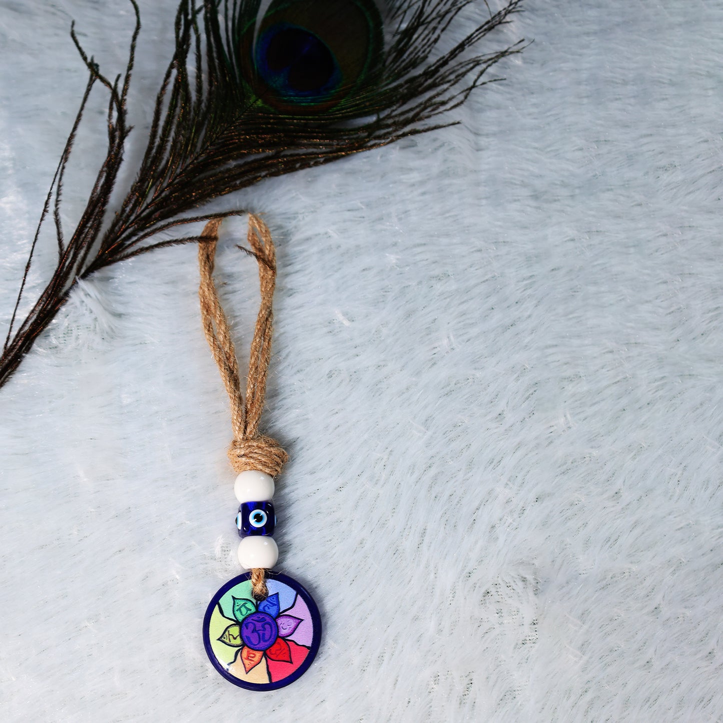 Om Seven Chakra Evil Eye Hanging