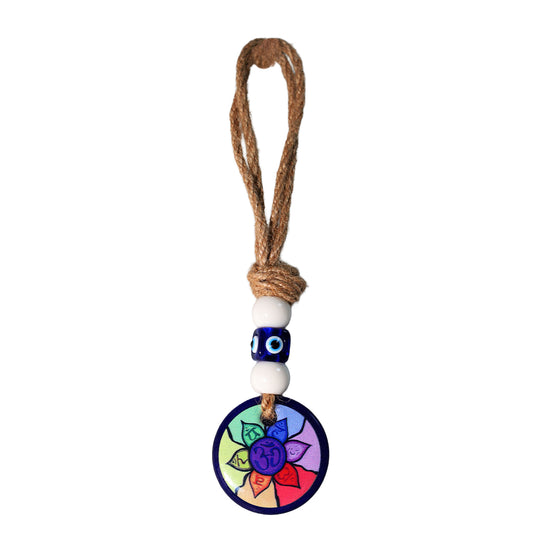Om Seven Chakra Evil Eye Hanging