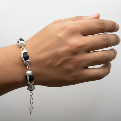 Original Karungali Bracelet With Silver Cap