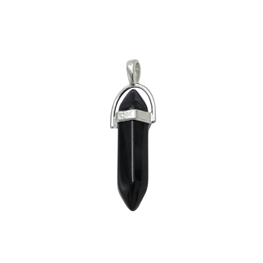 Black Obsidian Crystal Pendant