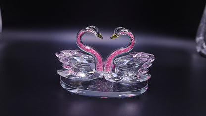 Romantic Couple Swan Crystal