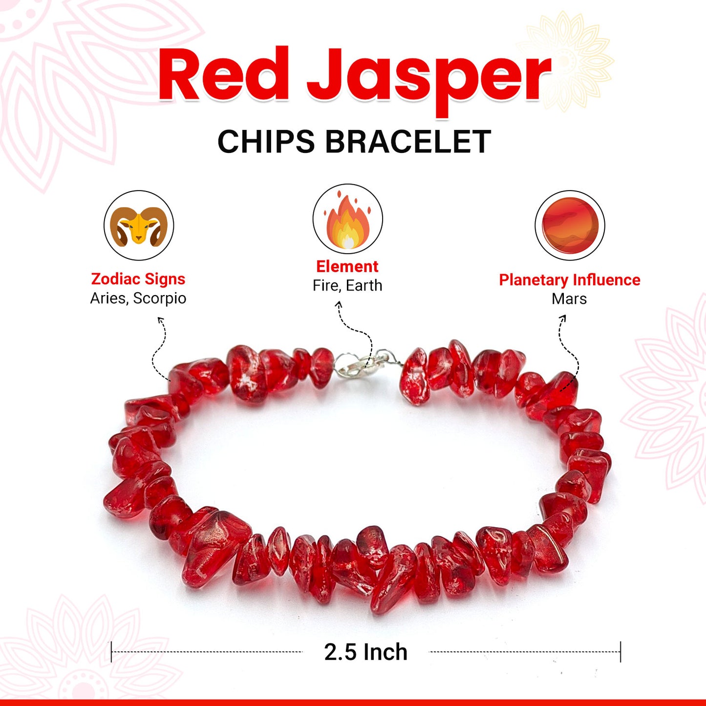 Red Jasper Chips Bracelet