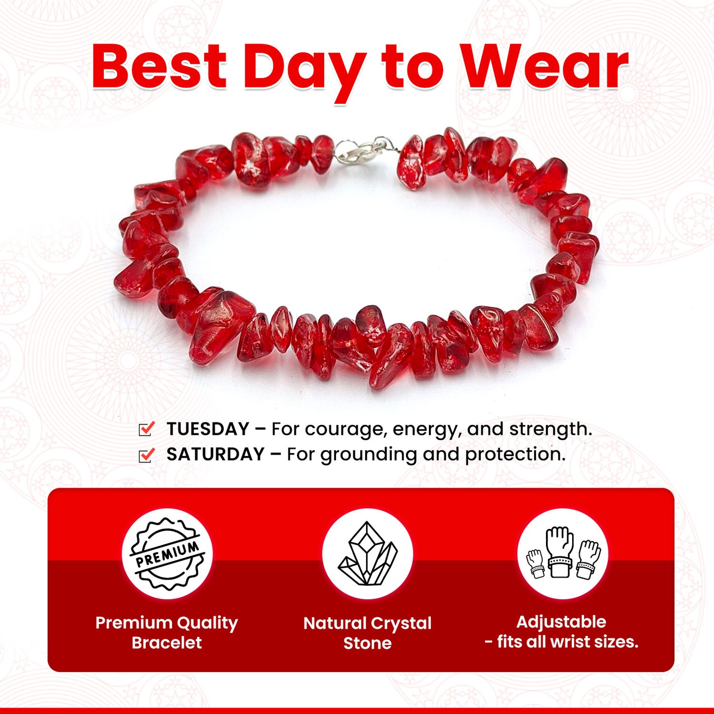 Red Jasper Chips Bracelet