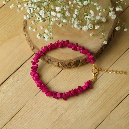 Rhodolite Garnet Chips Bracelet