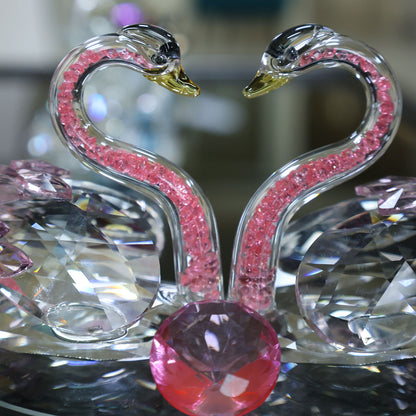 Romantic Couple Swan Crystal