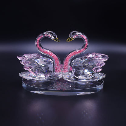 Romantic Couple Swan Crystal