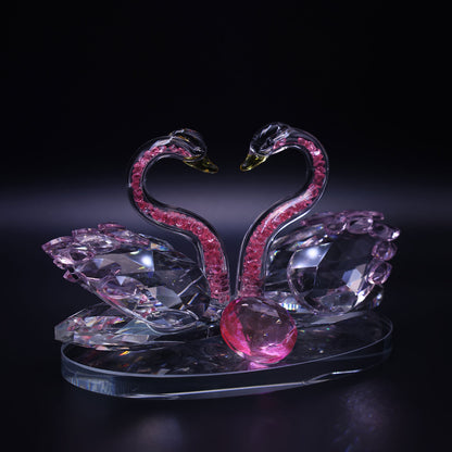 Romantic Couple Swan Crystal