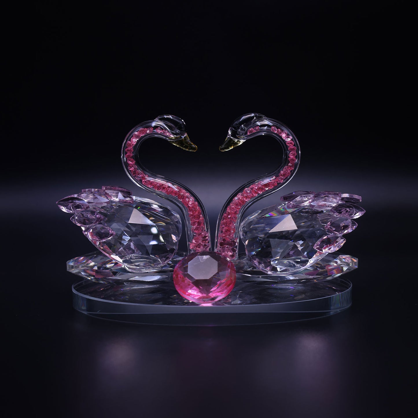 Romantic Couple Swan Crystal