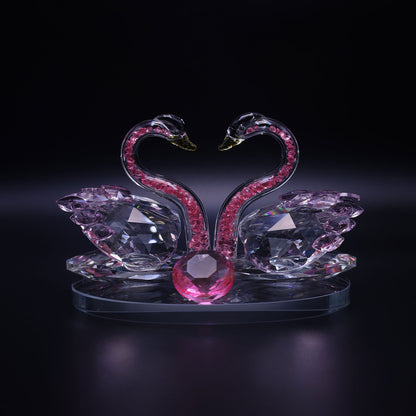 Romantic Couple Swan Crystal