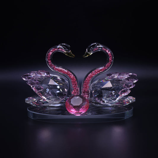 Romantic Couple Swan Crystal