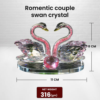Romantic Couple Swan Crystal