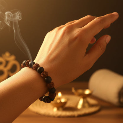 Rudraksha Karungali Bracelet