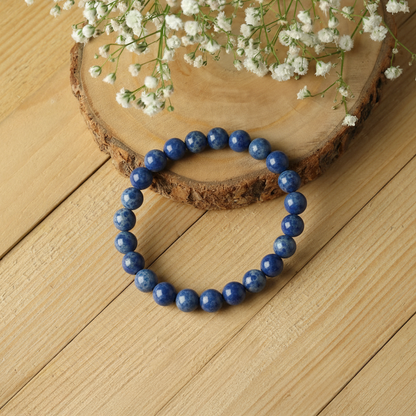 Sodalite Bracelet For Communication & Strengthening Immune System-(8mm)