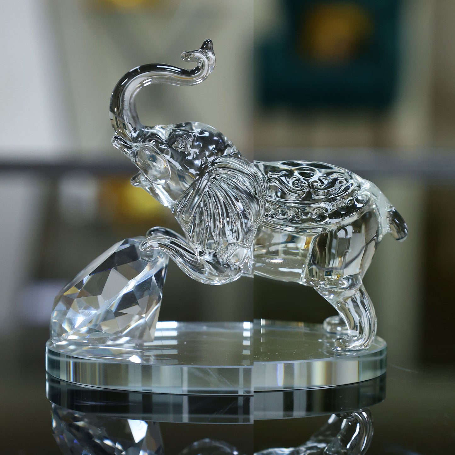 Transparent Elephant Crystal
