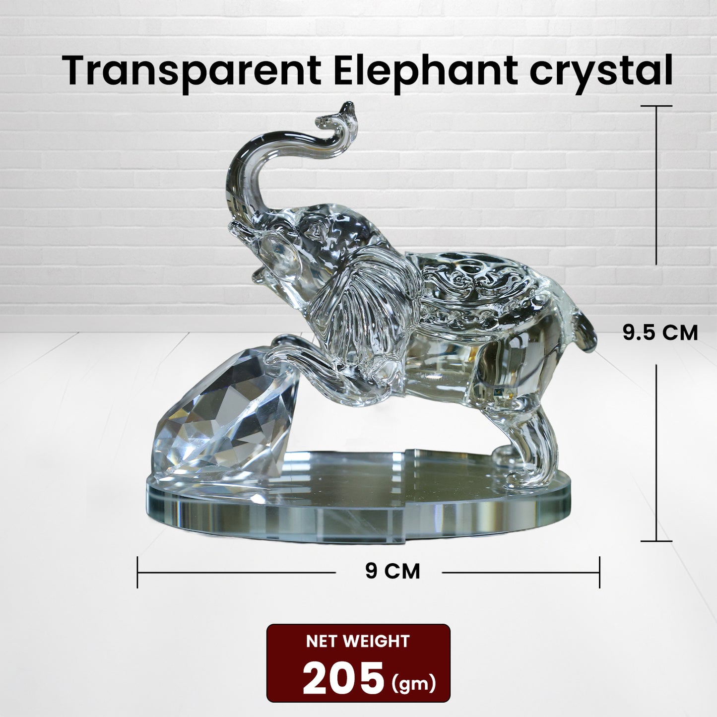 Crystal Transparent Elephant