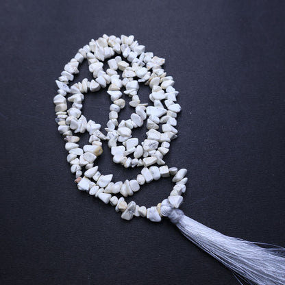 White Howlite Chips Mala