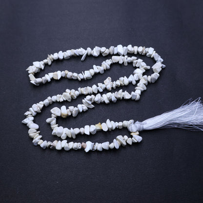White Howlite Chips Mala