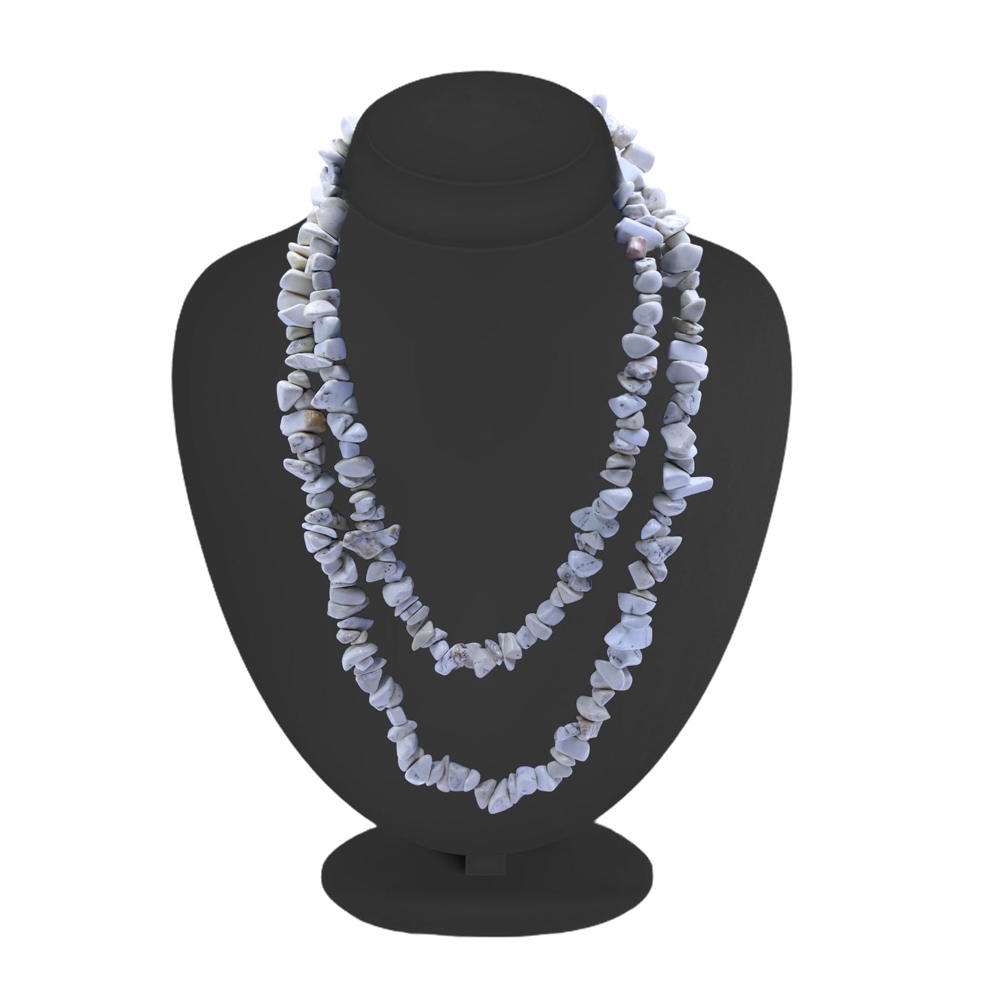 White Howlite Chips Mala