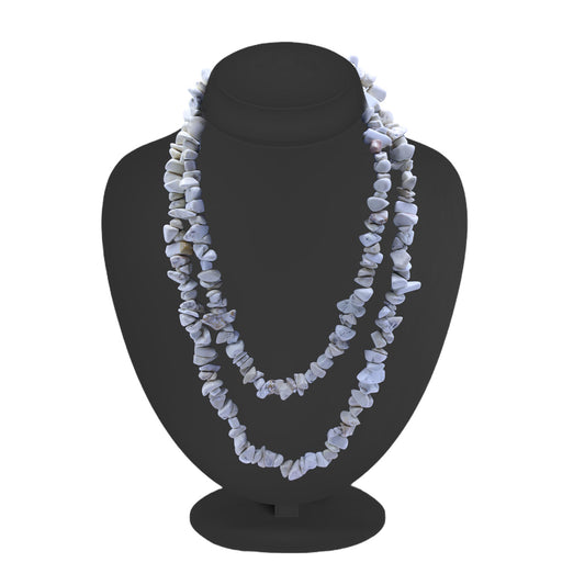 White Howlite Chips Mala
