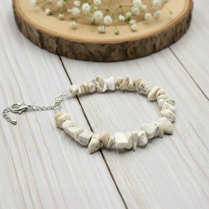 White Howlite Chips Bracelet