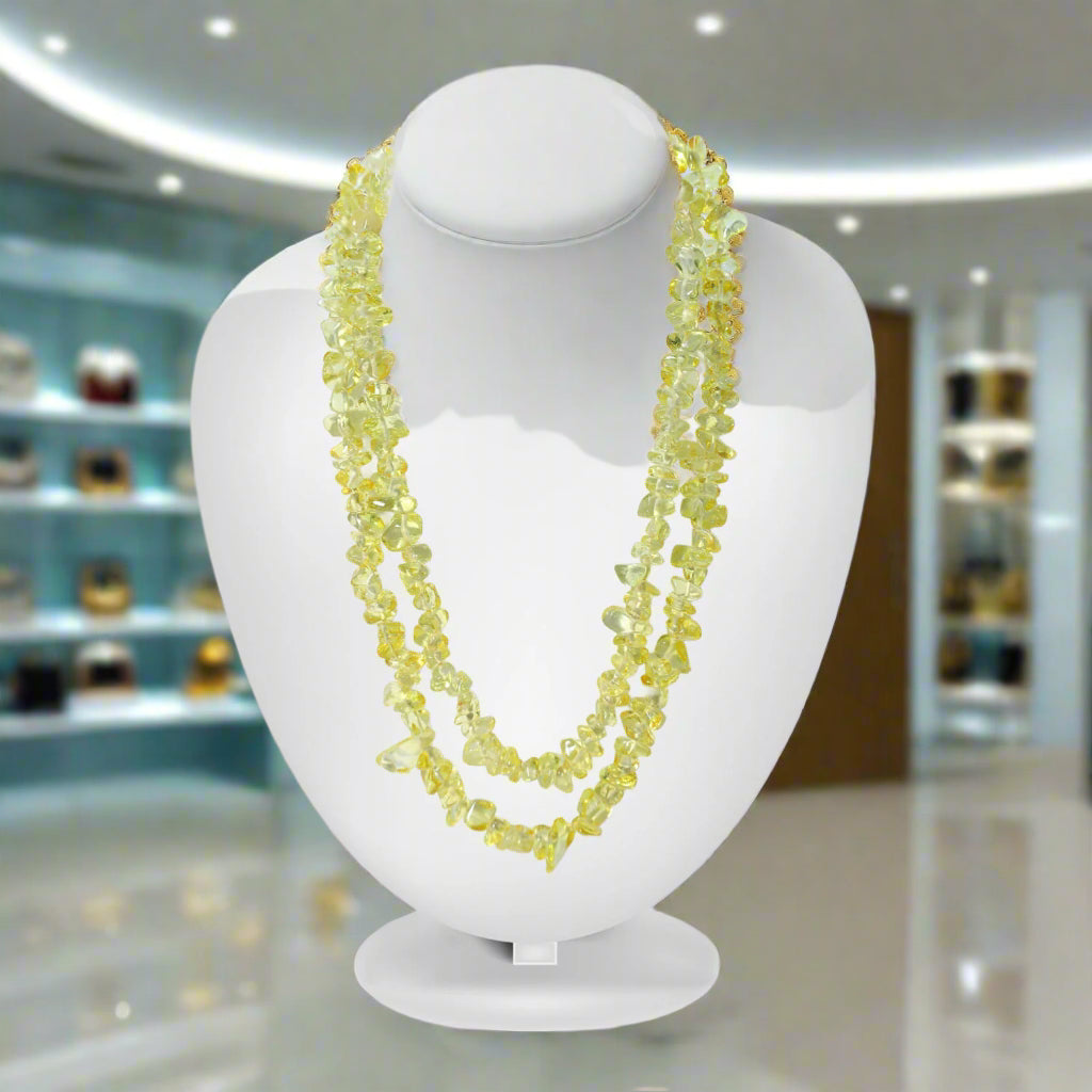 Yellow Opal Chips Mala