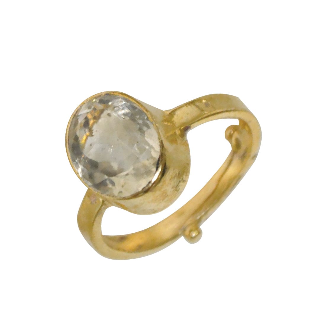 Yellow Sapphire (Pukhraj) 5 1/4 Ratti Ring